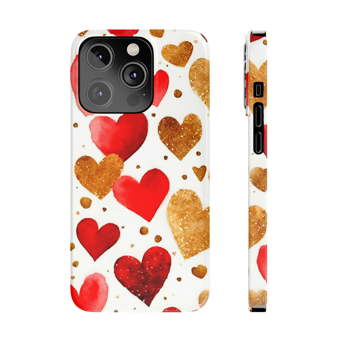 Slim Cute iPhone Cases - | iPhone 15 Case | iPhone 15 Pro Max Case, Iphone 14 Case, Iphone 14 Pro Max, Iphone 13, Valentine Hearts