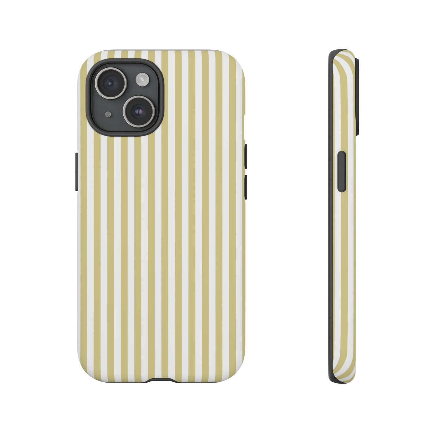 Tough Premium Soft Yellow Stripes Phone Case Gift for Her - For Apple iPhone 16 Pro Max 16e iPhone 15 Pro iPhone Iphone 14 Plus 13 Pro 12 SE XR - Studio40ParkLane