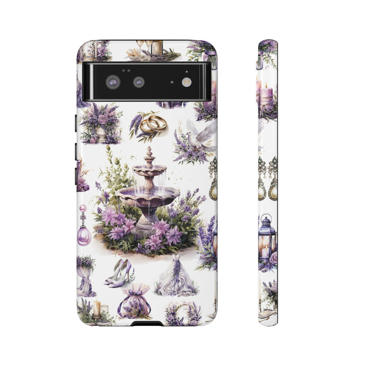 Impact Resistant, Lavender Wedding, Cute Phone Cases for Samsung S24, S23, S22, S21, IPhone 15 pro Iphone 14 pro Iphone 13 IPhone 12 Iphone 11 - Studio40ParkLane