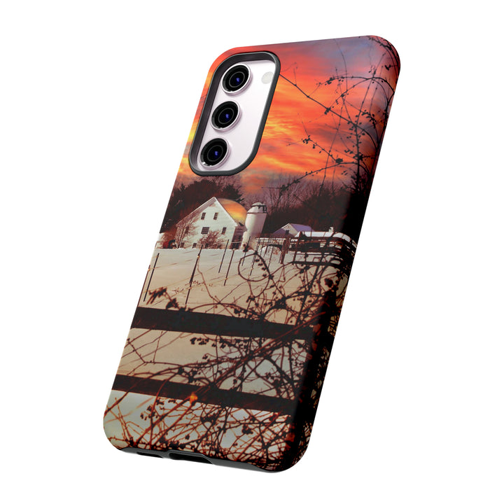 Cute Samsung Phone Case | Aesthetic Samsung Phone Case | Galaxy S23, S22, S21, S20 | Winter Sunset, Protective Phone Case - Studio40ParkLane