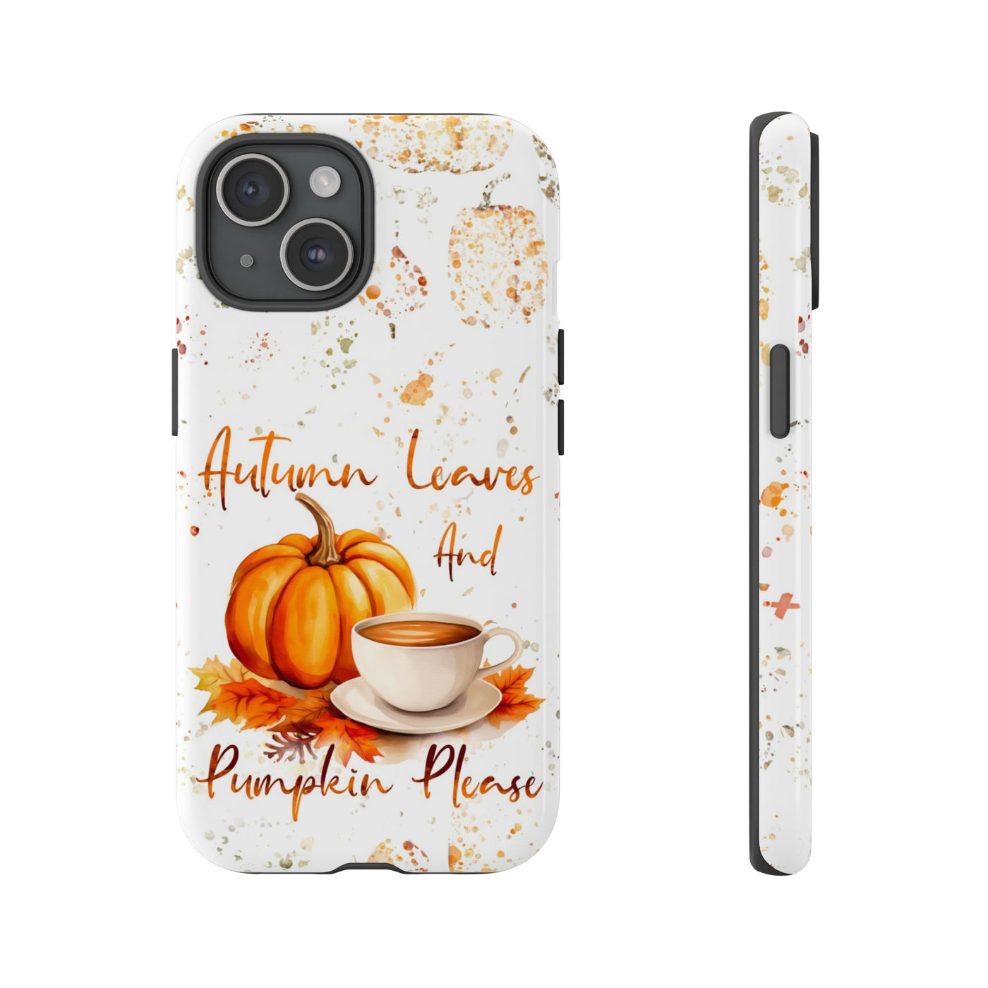 Impact Resistant, Fall Leaves Pumpkin Pie, Cute Phone Cases for Samsung S24, S23, S22, S21, IPhone 15 pro Iphone 14 pro Iphone 13 IPhone 12 Iphone 11