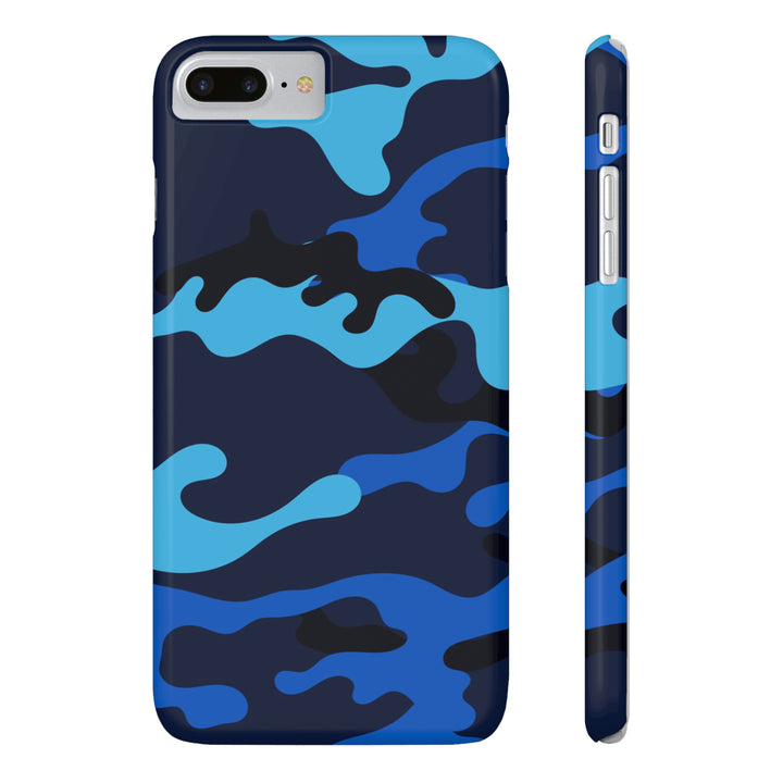 Slim Cute Phone Cases for Iphone - | iPhone 15 Case | iPhone 15 Pro Max Case, Iphone 14 Case, Iphone 14 Pro Max, Iphone 13, Blue Camouflage - Studio40ParkLane