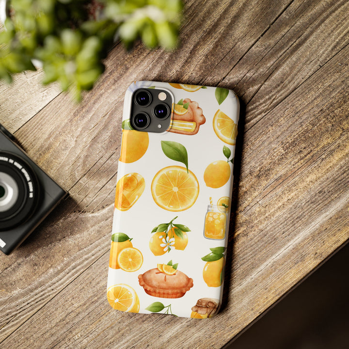 Slim Cute Phone Cases for Iphone - | iPhone 15 Case | iPhone 15 Pro Max Case, Iphone 14 Case, Iphone 14 Pro Max, Iphone 13, Summer Fruit Lemon - Studio40ParkLane