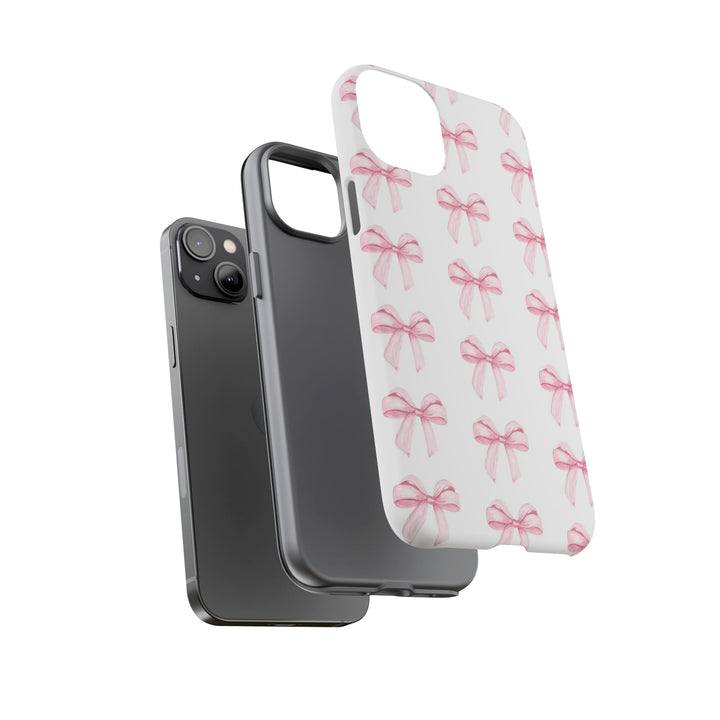 Pink Bows Cute Phone Case, for IPhone 16 Pro Max | Iphone 15, Iphone 14, IPhone 13 Case, 11 8 7, Samsung Galaxy S24, S23, S22, S21, 2 Layer Protection - Studio40ParkLane