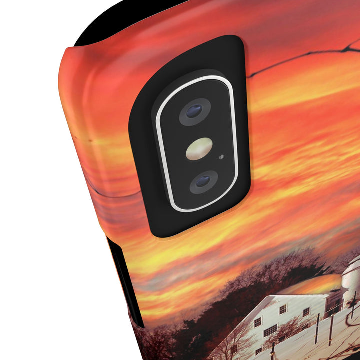 Slim Cute Phone Cases for Iphone - | iPhone 15 Case | iPhone 15 Pro Max Case, Iphone 14 Case, Iphone 14 Pro Max, Iphone 13, New England Winter Sunset - Studio40ParkLane