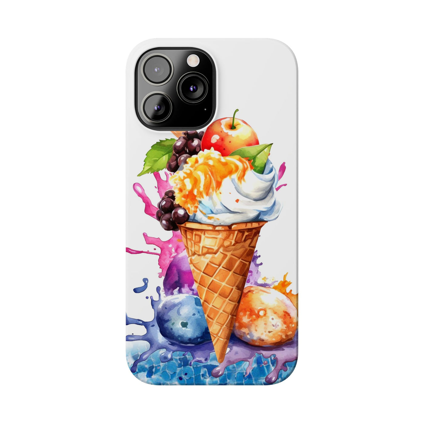 Summer Ice Cream Cone Slim Cute Phone Cases for Iphone  | iPhone 15 Case | iPhone 15 Pro Max Case, Iphone 14, Iphone 14 Pro Max, Iphone 13