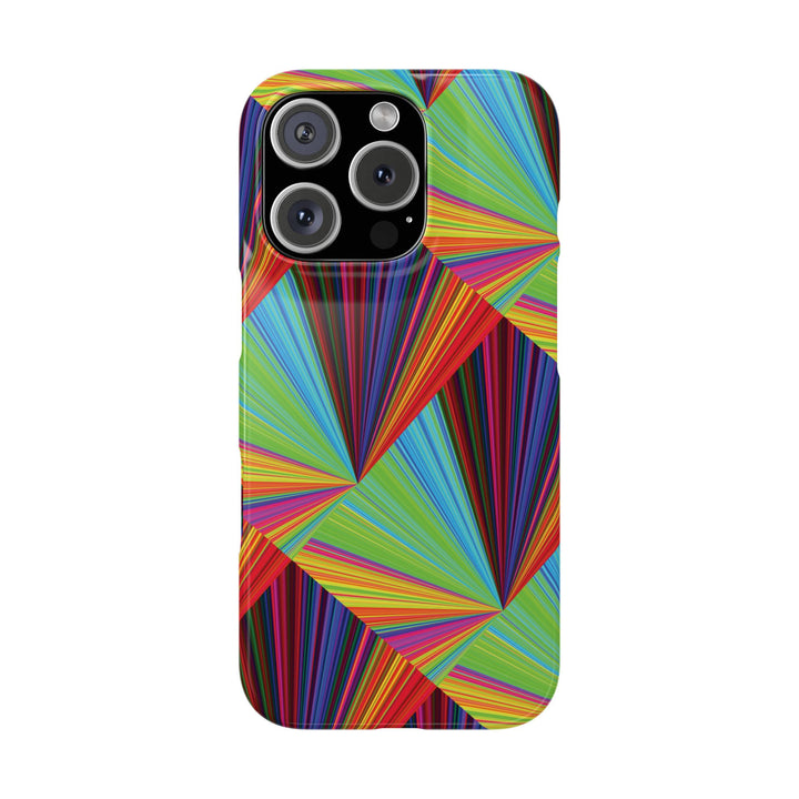 Slim Triangle Kaleidoscope Colors Gift for Her Cute Phone Cases for Iphone 16 Case | iPhone 15 Case | iPhone 15 Pro Max Case, Iphone 14, Iphone 14 Pro Max, Iphone 13, 12, 11, 10, 8,7 - Studio40ParkLane