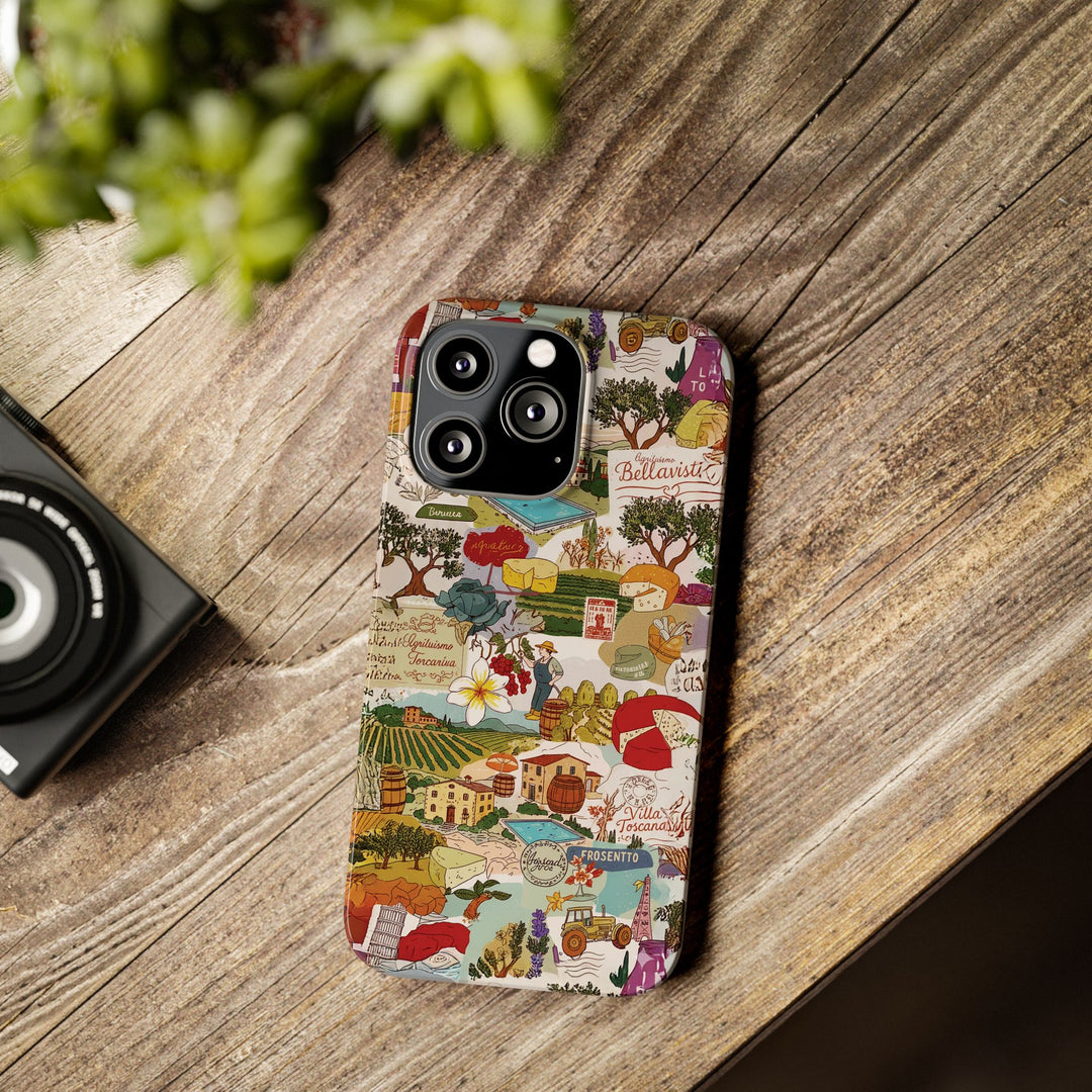 Slim Italy Tuscany Coquette Collage Cute Phone Case for Iphone 17 - | iPhone 16 Pro Max Case | iPhone 15 Case Iphone 14 13 12 11 10 9 8 7 - Studio40ParkLane