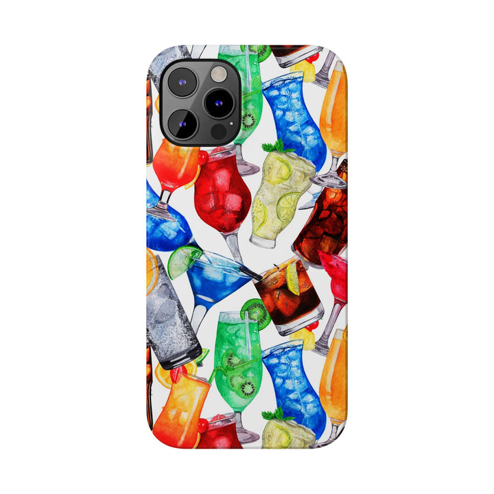 Slim Cute Phone Cases for Iphone - | iPhone 15 Case | iPhone 15 Pro Max Case, Iphone 14 Case, Iphone 14 Pro Max, Iphone 13, Summer Fruit Cocktail - Studio40ParkLane