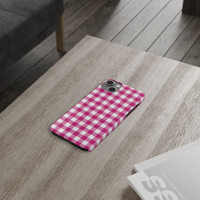 Slim Pink Gingham Gift for Her Cute Phone Cases for Iphone 16 Pro Max | iPhone 15 Case | iPhone 15 Pro Max Case, Iphone 14, 13, 12, 11, 10, 8, 7