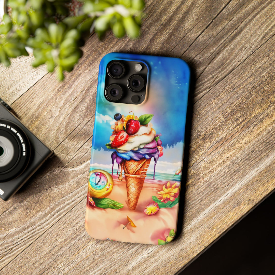 Slim Summer Ice Cream Cone Slim Cute Phone Cases for Iphone | iPhone 15 Case | iPhone 15 Pro Max Case, Iphone 14, Iphone 14 Pro Max, Iphone 13 - Studio40ParkLane
