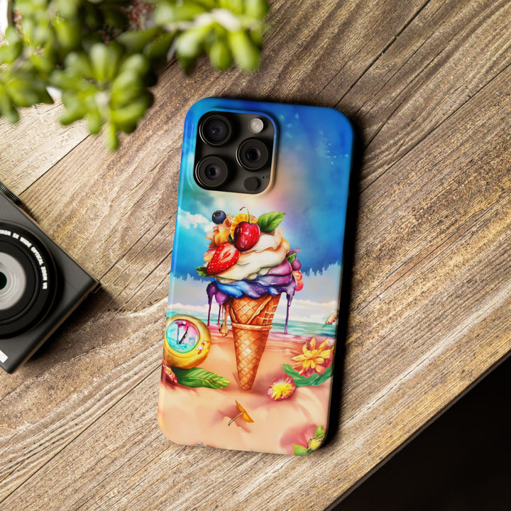 Slim Summer Ice Cream Cone Slim Cute Phone Cases for Iphone | iPhone 15 Case | iPhone 15 Pro Max Case, Iphone 14, Iphone 14 Pro Max, Iphone 13 - Studio40ParkLane