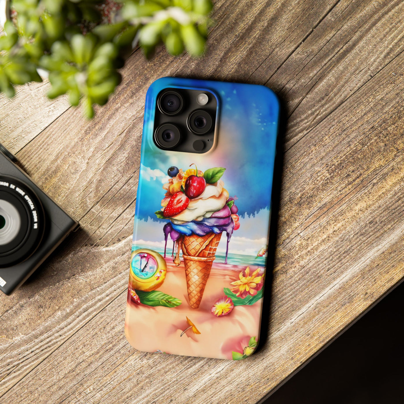 Summer Ice Cream Cone Slim Cute Phone Cases for Iphone  | iPhone 15 Case | iPhone 15 Pro Max Case, Iphone 14, Iphone 14 Pro Max, Iphone 13