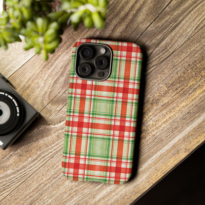 Aesthetic Tough Red Green Checkered Premium Phone Case - For iPhone 17 Pro Max iPhone 16 Pro iPhone 15 Iphone 14 Plus 13 Pro 12 11 10 XR XS - Studio40ParkLane