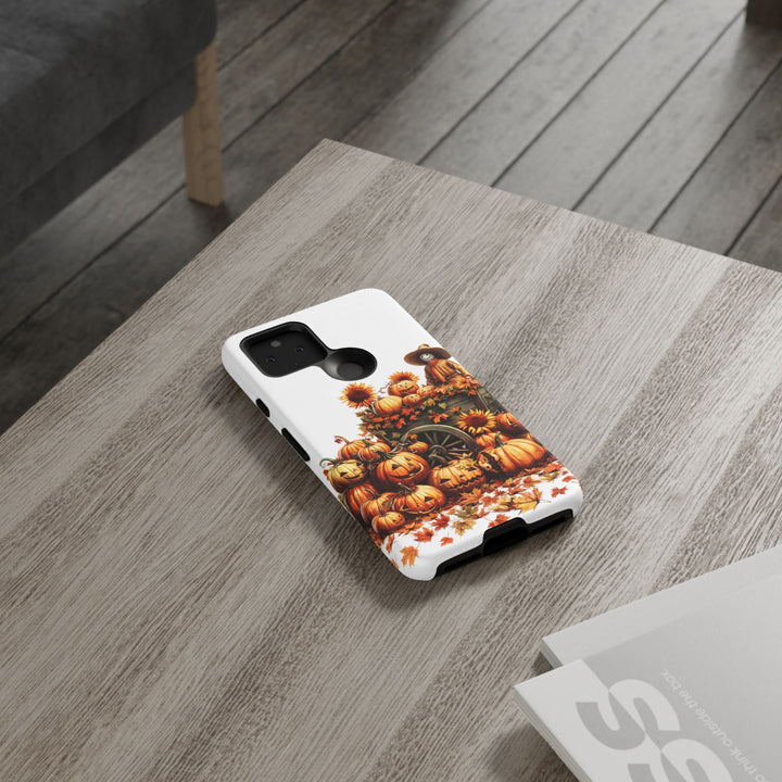 Impact Resistant, Fall Leaves Scarecrow, Cute Phone Cases for Samsung S24, S23, S22, S21, IPhone 15 pro Iphone 14 pro Iphone 13 IPhone 12 Iphone 11 - Studio40ParkLane
