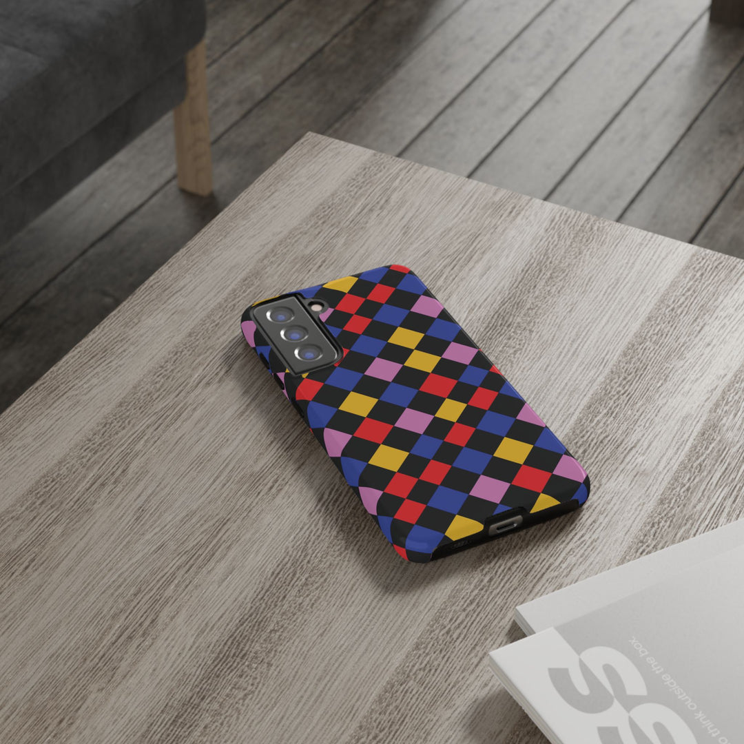 Aesthetic Tough Colorful Checkerboard Phone Case Premium - For iPhone 17 Pro Max iPhone 16 Pro iPhone 15 Iphone 14 Plus 13 Pro 12 11 10 XR - Studio40ParkLane