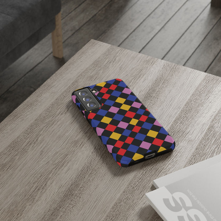 Aesthetic Tough Colorful Checkerboard Phone Case Premium - For iPhone 17 Pro Max iPhone 16 Pro iPhone 15 Iphone 14 Plus 13 Pro 12 11 10 XR - Studio40ParkLane