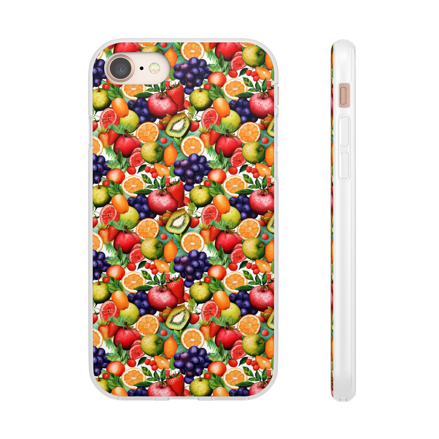 Cute Flexi Phone Cases, Summer Fruit Mix, Compatible with Samsung Galaxy S23, Samsung S22, Samsung S21, Samsung S20, Galaxy S20 Ultra