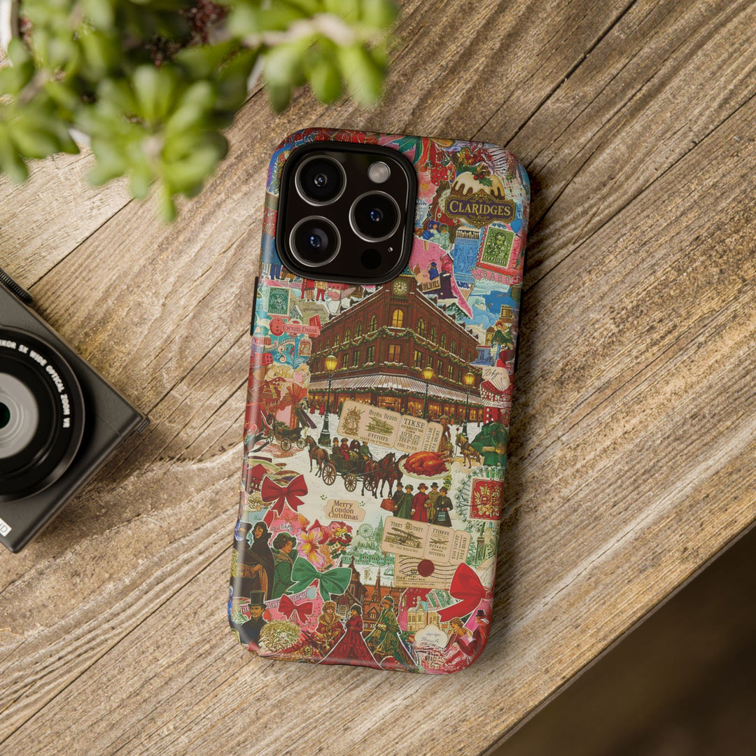 Aesthetic Tough London Coquette Collage Premium Phone Case - For iPhone 17 Pro Max iPhone 16 Pro iPhone 15 Iphone 14 Plus 13 Pro 12 11 10 XR - Studio40ParkLane