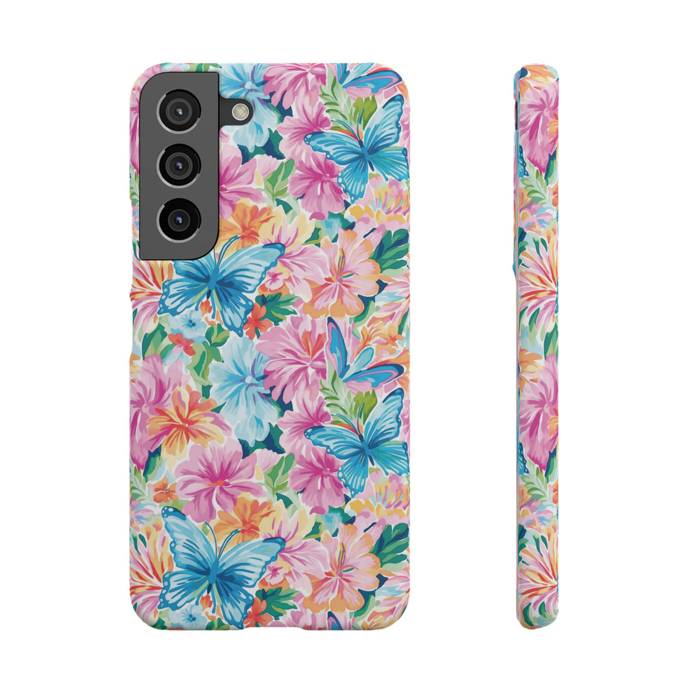 Snap Butterflies Flowers Cute Phone Cases for Samsung S24, S23, S22, S21, S20, Plus and Ultra, Iphone 16 Pro Max, Iphone 15, 14, 13, 12, 11, 10 - Studio40ParkLane