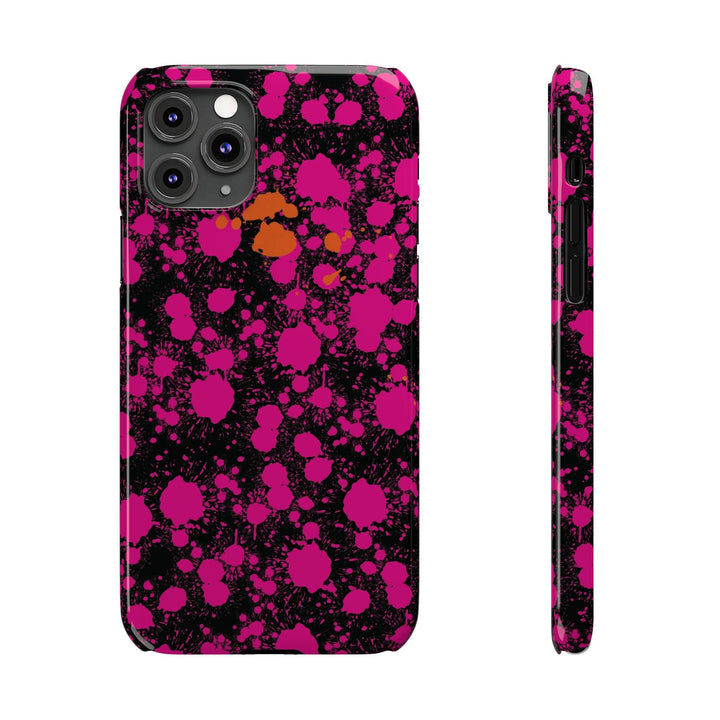 Slim Cute Phone Cases for Iphone - | iPhone 15 Case | iPhone 15 Pro Max Case, Iphone 14 Case, Iphone 14 Pro Max, Iphone 13, Pink Orange Paint Splash - Studio40ParkLane