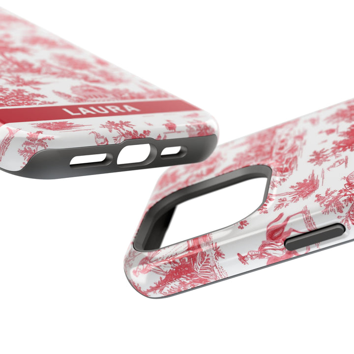 Magsafe French Toile Personalized Initial Custom Gift for Her Cute Phone Cases for Iphone 16 Pro Max | iPhone 15 Case | iPhone 15 Pro Max Case, Iphone 14, 13, 12, 11, 10, 8, 7 - Studio40ParkLane