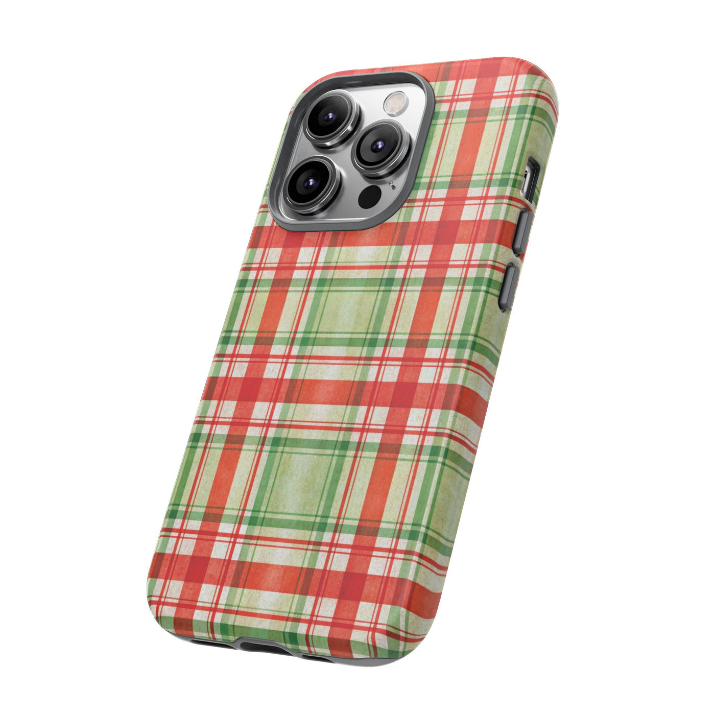 Aesthetic Tough Red Green Checkered Premium Phone Case - For iPhone 17 Pro Max iPhone 16 Pro iPhone 15 Iphone 14 Plus 13 Pro 12 11 10 XR XS - Studio40ParkLane