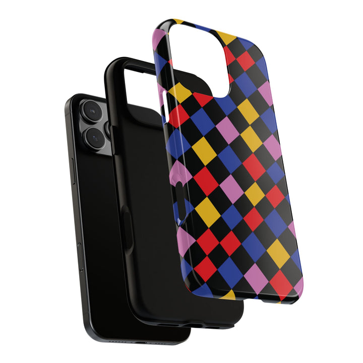 Aesthetic Tough Colorful Checkerboard Phone Case Premium - For iPhone 17 Pro Max iPhone 16 Pro iPhone 15 Iphone 14 Plus 13 Pro 12 11 10 XR - Studio40ParkLane