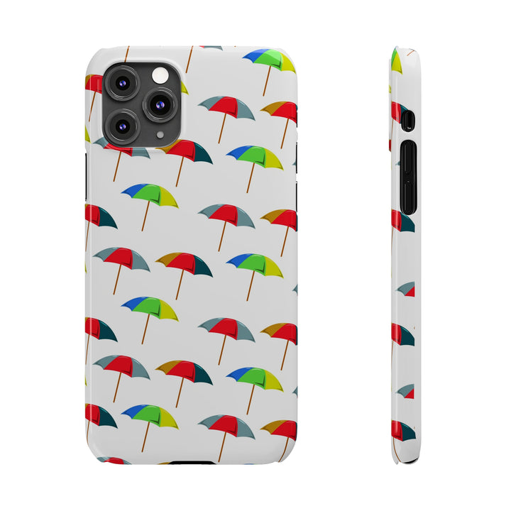 Slim Cute Phone Cases for Iphone - | iPhone 15 Case | iPhone 15 Pro Max Case, Iphone 14 Case, Iphone 14 Pro Max, Iphone 13, Colorful Beach Parasol - Studio40ParkLane