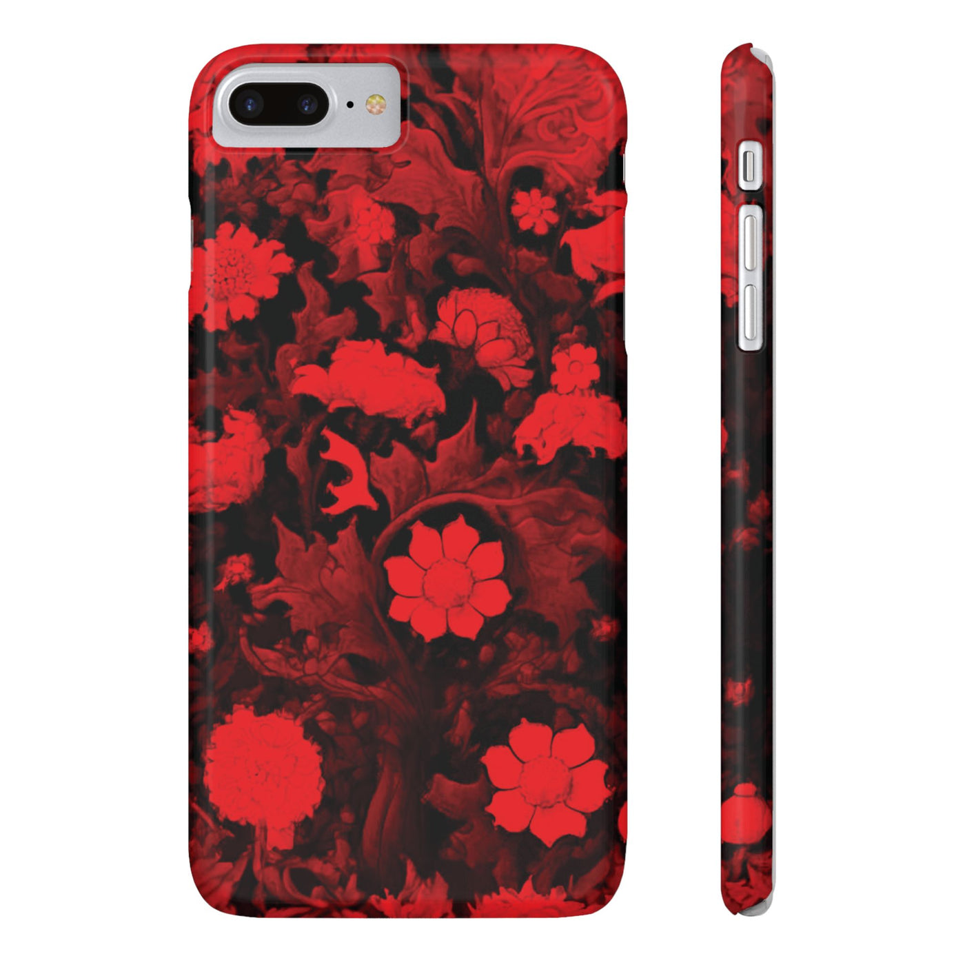 Slim Cute Phone Cases for Iphone - | iPhone 15 Case | iPhone 15 Pro Max Case, Iphone 14 Case, Iphone 14 Pro Max, Iphone 13, Red Flowers