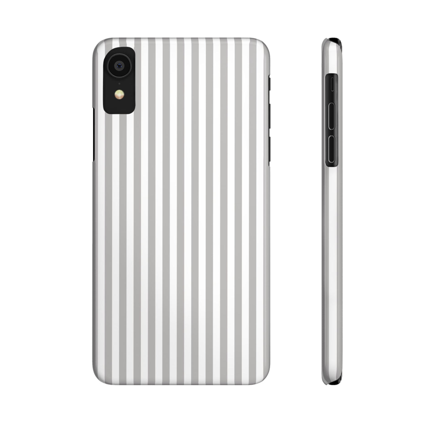 Slim Light Grey Striped Cute Phone Case for Iphone 16 - | iPhone 15 Pro Max Case | iPhone 14 Case Iphone 13 12 11 10 9 8 7 Gift for Her - Studio40ParkLane