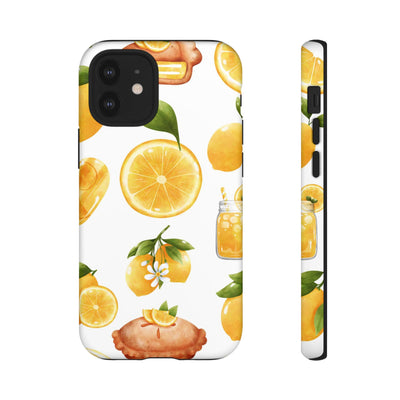 Impact Resistant, Lemon Fruit Pie, Cute Phone Cases for Samsung S24, S23, S22, S21, IPhone 15 pro Iphone 14 pro Iphone 13 IPhone 12 Iphone 11