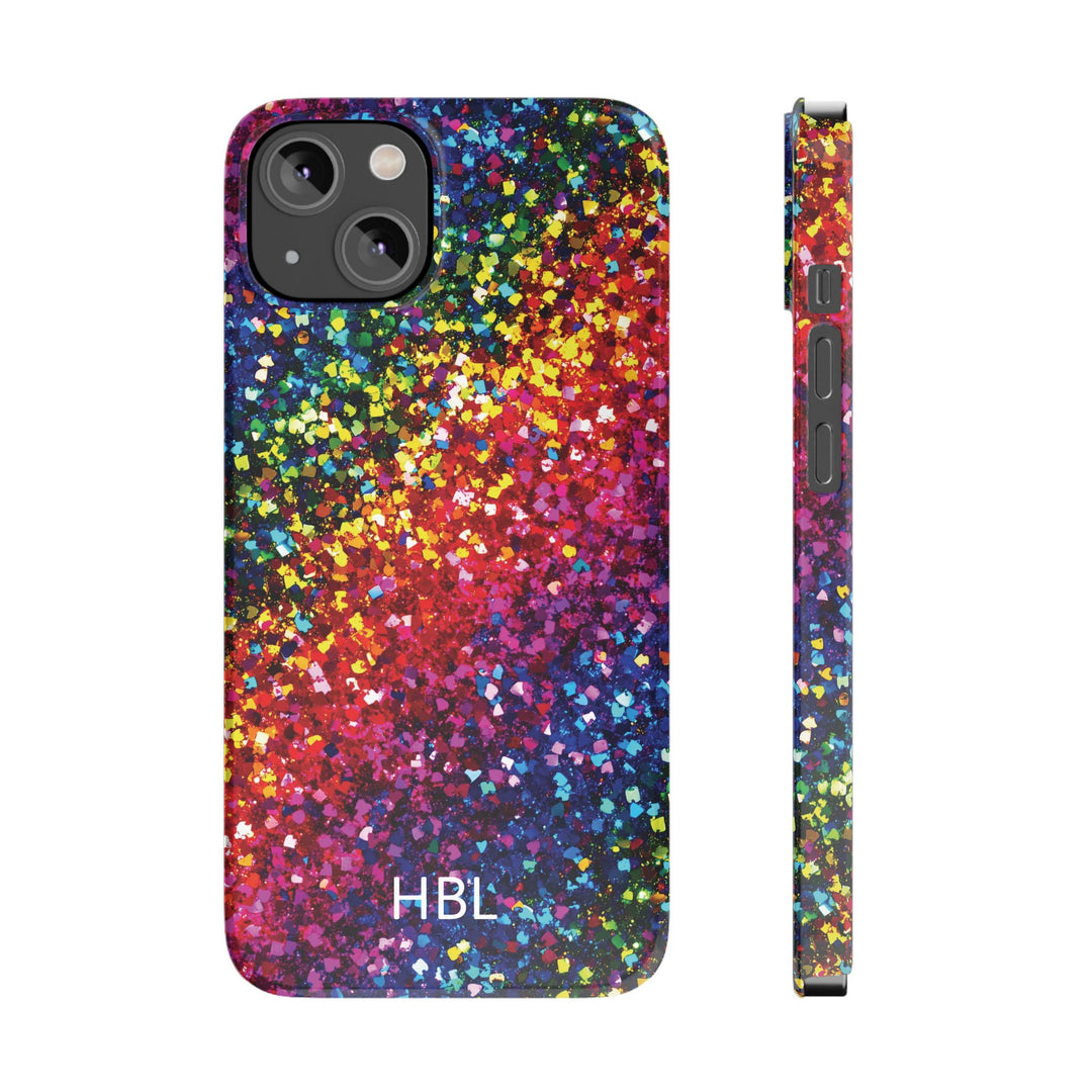 Slim Personalized Slim Muted Faux Play on Glitter Effect Cute Phone Cases for Iphone 16 Pro Max | iPhone 15 Case | iPhone 15 Pro Max Case, Iphone 14, Iphone 14 Pro Max, Iphone 13 12 11 8 7 - Studio40ParkLane