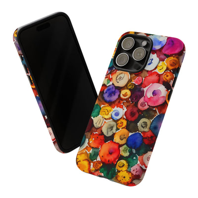 Impact Resistant, Fall Colors Buttons, Cute Phone Cases for Samsung S24, S23, S22, S21, IPhone 15 pro Iphone 14 pro Iphone 13 IPhone 12 Iphone 11