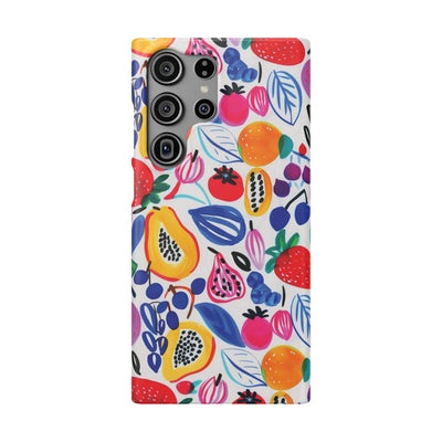 Snap Summer Fruit Gift for Her Cute Phone Cases for Samsung Galaxy S24, S23, S22, S21, S20, Plus, Ultra, Iphone 16, 15, 14, Pro and Max