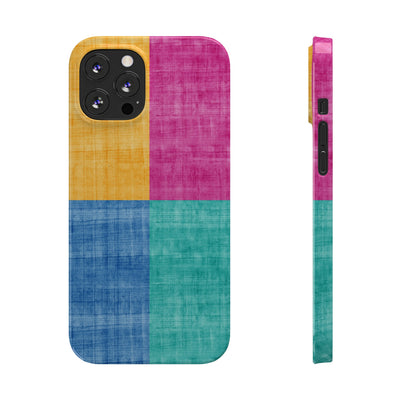 Slim Cute Phone Cases for Iphone  | iPhone 15 Case | iPhone 15 Pro Max Case, Iphone 14, Iphone 14 Pro Max, Iphone 13, Abstract Color Blocks