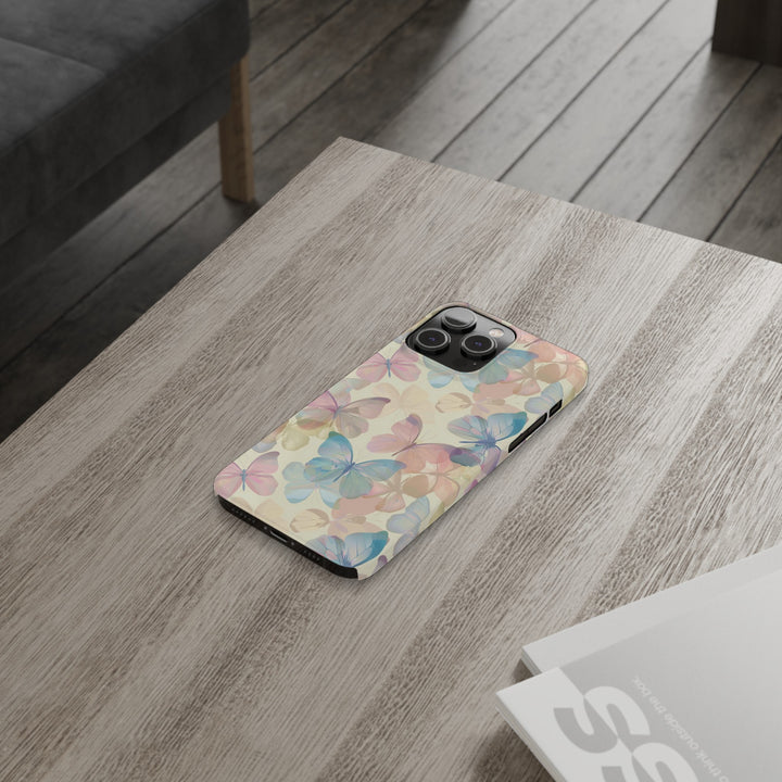 Slim Cute Phone Cases for Iphone - | iPhone 15 Case | iPhone 15 Pro Max Case, Iphone 14 Case, Iphone 14 Pro Max, Iphone 13, Summer Pastel Butterflies - Studio40ParkLane