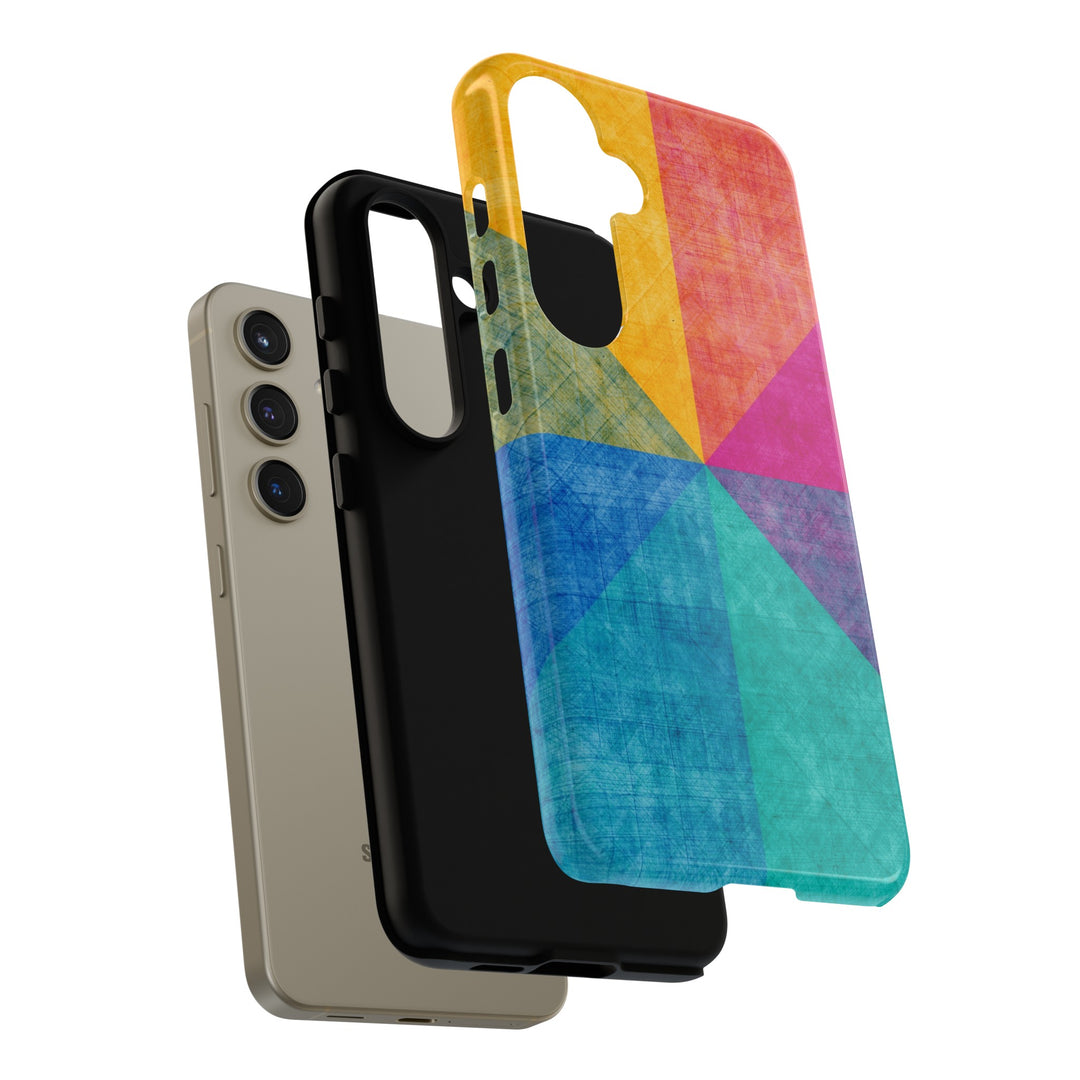 Impact Resistant, Colored Shapes, Cute Phone Cases for Samsung S24, S23, S22, S21, IPhone 15 pro Iphone 14 pro Iphone 13 IPhone 12 Iphone 11 - Studio40ParkLane