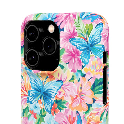 Snap Butterflies Flowers Cute Phone Cases for Samsung S24, S23, S22, S21, S20, Plus and Ultra, Iphone 16 Pro Max, Iphone 15, 14, 13, 12, 11, 10 - Studio40ParkLane