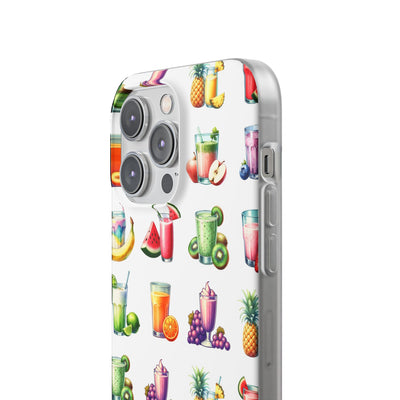 Cute Flexi Phone Cases, For Iphones and Samsung Galaxy Phones, Tropical Summer Fruit Cocktails, Galaxy S23 Phone Case, Samsung S22 Case, Samsung S21, Iphone 15, Iphone 14, Iphone 13