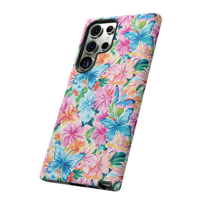 Premium Tough Butterflies Flowers Cute Phone Cases for Samsung S24, S23, S22, S21, S20, Plus and Ultra, Iphone 16 Pro Max,15, 14, 13, 12, 11, 10