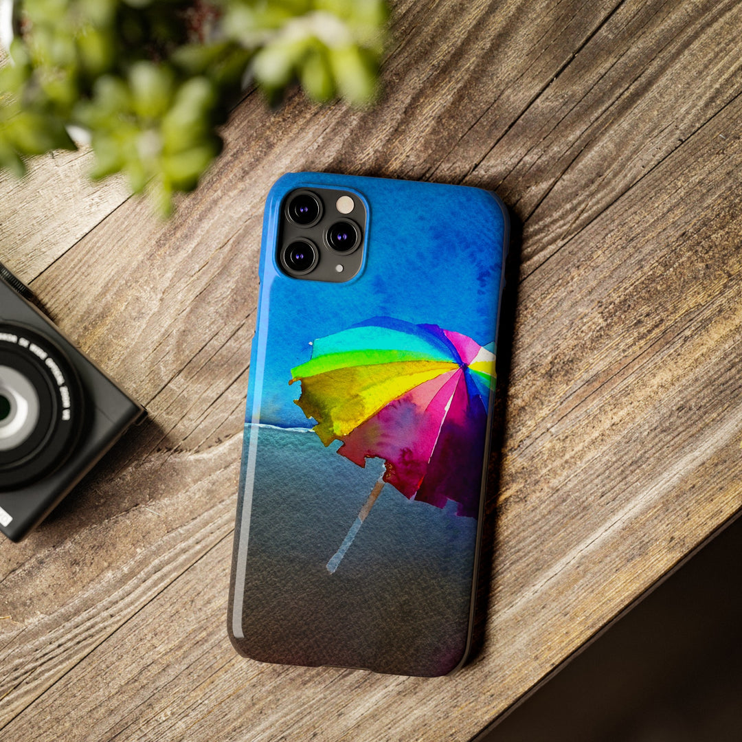 Slim Cute Phone Cases for Iphone - | iPhone 15 Case | iPhone 15 Pro Max Case, Iphone 14 Case, Iphone 14 Pro Max, Iphone 13, Summer Beach Umbrella - Studio40ParkLane
