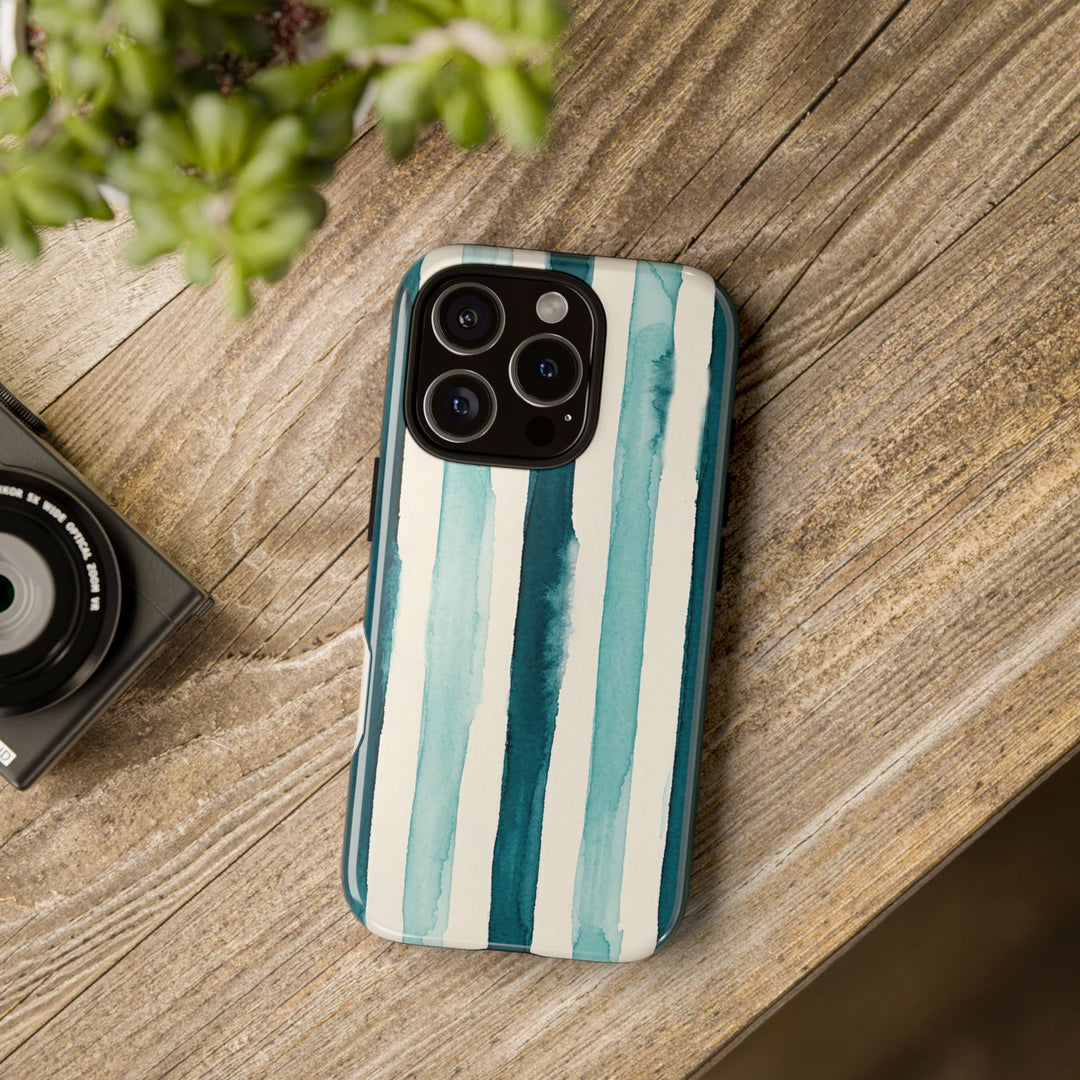 Tough Cute Green Stripes Phone Case, for IPhone 17 Pro Max | Iphone 17 Air, Iphone 16, IPhone 15, 14 13 12, Samsung Galaxy S26, S25, S24, S23