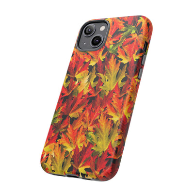 Fall Leaves Impact Resistant, Cute Phone Cases for Samsung S24, S23, S22, S21, IPhone 15 pro Iphone 14 pro Iphone 13 IPhone 12 Iphone 11