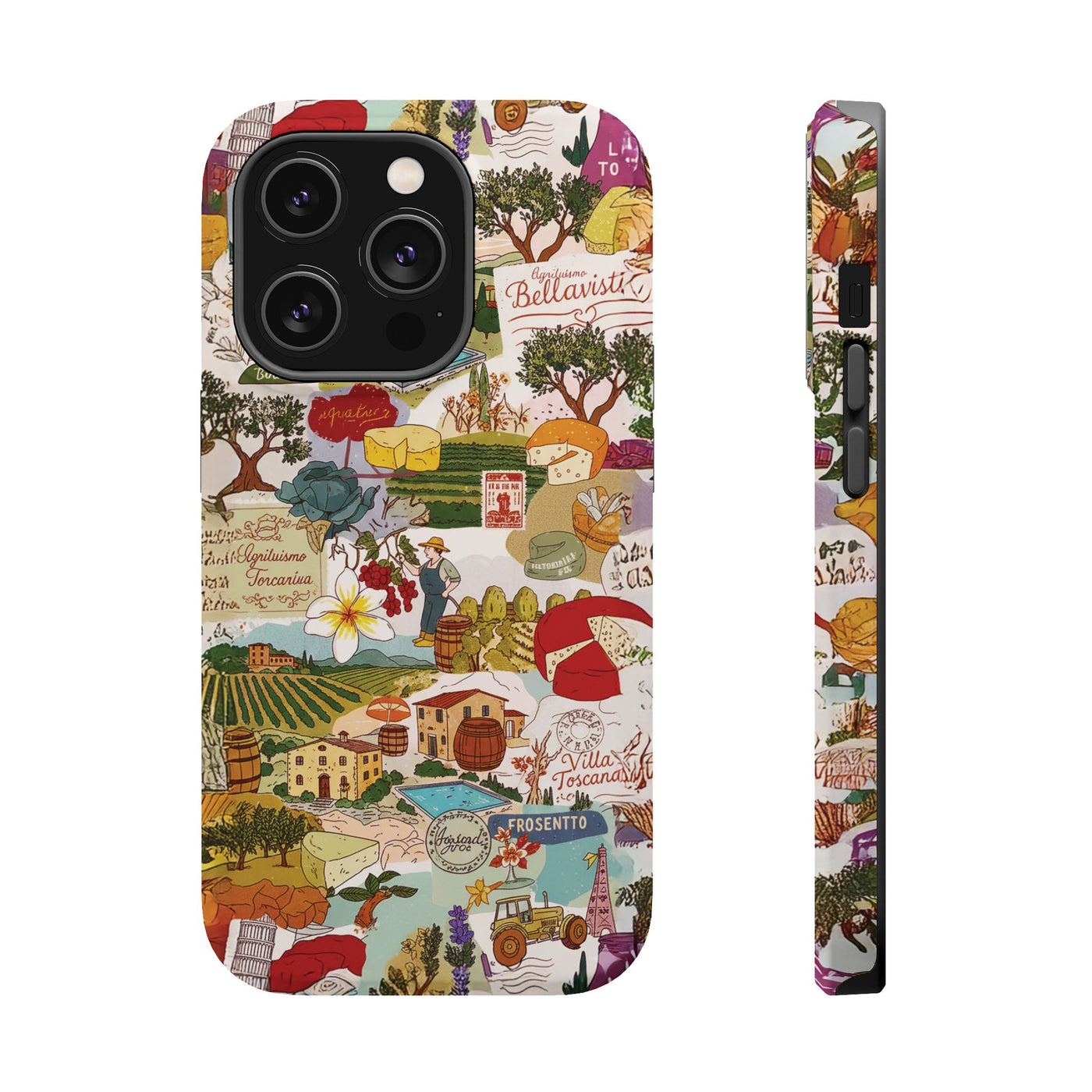 Italy Tuscany Coquette Collage Tough Magsafe Cute Phone Cases for Iphone | iPhone 17 Pro Max Case, Iphone 16, Iphone 15 14 13 12 11 10 9 - Studio40ParkLane