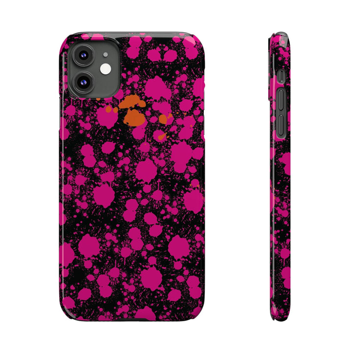 Slim Cute Phone Cases for Iphone - | iPhone 15 Case | iPhone 15 Pro Max Case, Iphone 14 Case, Iphone 14 Pro Max, Iphone 13, Pink Orange Paint Splash - Studio40ParkLane