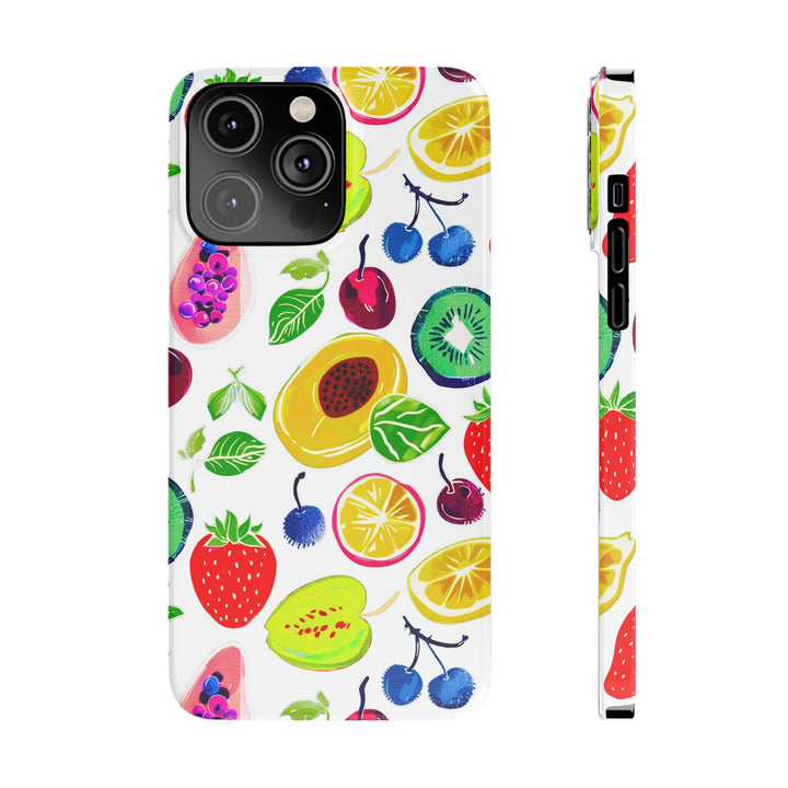 Slim Cute Phone Cases for Iphone | iPhone 15 Case | iPhone 15 Pro Max Case, Iphone 14, Iphone 14 Pro Max, Iphone 13, Summer Fruit Mix - Studio40ParkLane