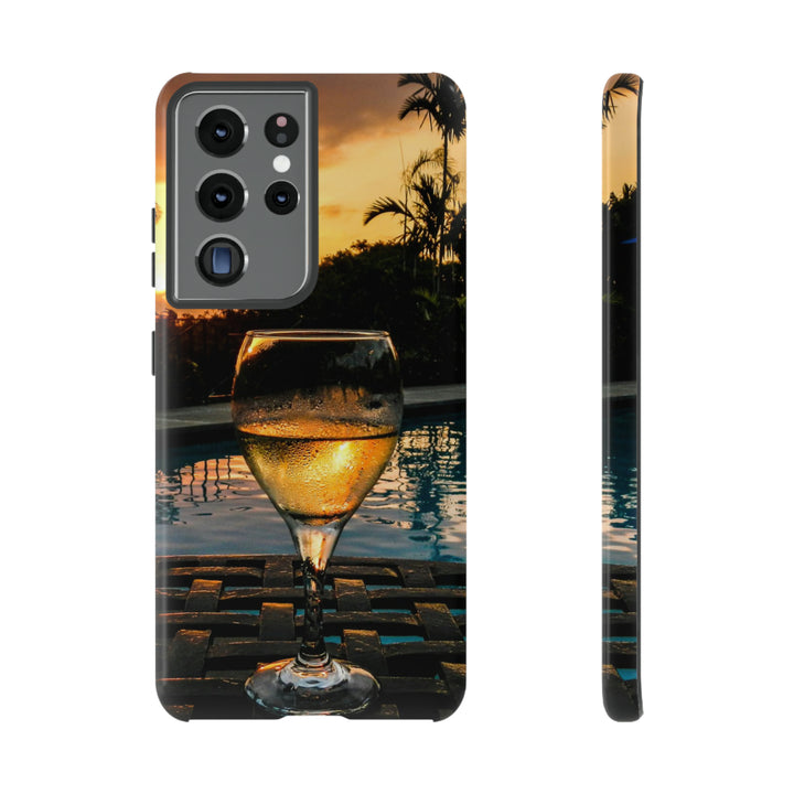 Samsung Galaxy Phone Case | Galaxy S23, S22, S21, S20 | Luxury Case Double Layered | Impact Resistant | Fashionable - Wine Glass 1 - Studio40ParkLane