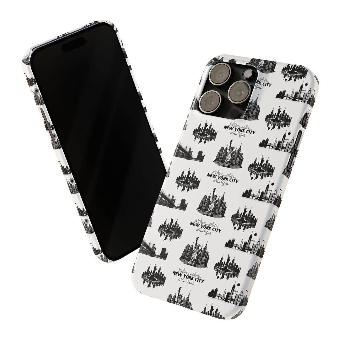 Slim New York Skyline Collage Coquette Gift for Her Cute Phone Cases for Iphone 16 Pro Max | iPhone 15 Case | iPhone 15 Pro Max Case, Iphone 14, Iphone 14 Pro Max, Iphone 13 12 11 8 7 - Studio40ParkLane