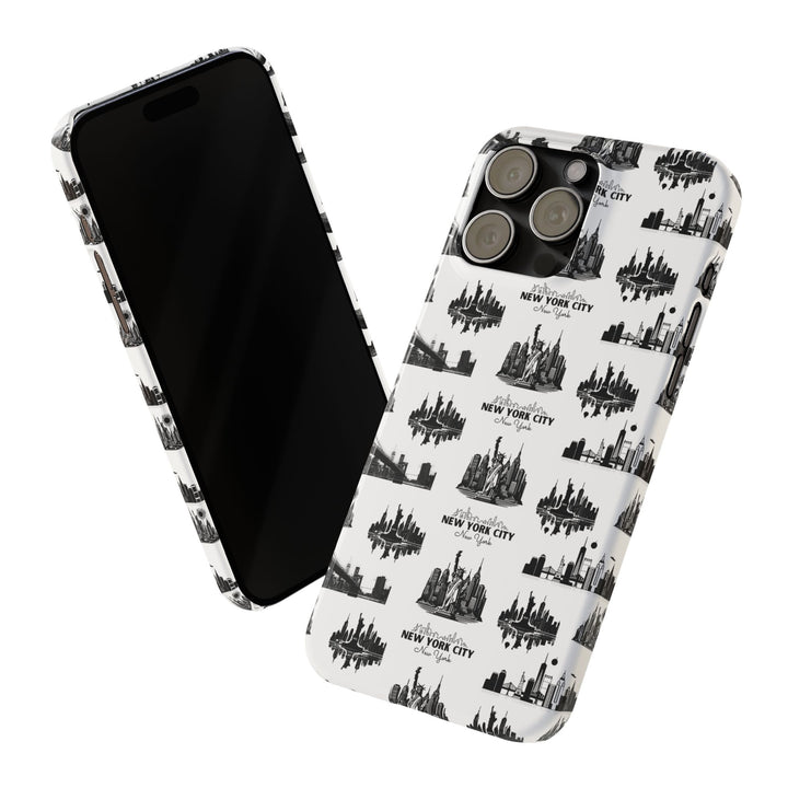 Slim New York Skyline Collage Coquette Gift for Her Cute Phone Cases for Iphone 16 Pro Max | iPhone 15 Case | iPhone 15 Pro Max Case, Iphone 14, Iphone 14 Pro Max, Iphone 13 12 11 8 7 - Studio40ParkLane